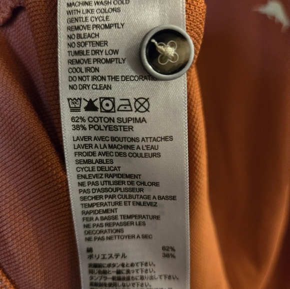 Men's Tommy Bahama Orange Golf Polo Shortsleeve Shirt with Yellow Logo Size XL - Picture 5 of 5